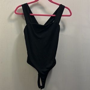 21 Saints Black Square Neck Bodysuit Womens Size Medium.